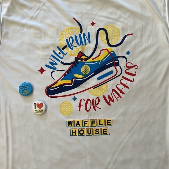 OTTO Other - Waffle House Will Run for Waffles Buttons Unisex Shirt New Large